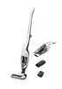 A white and black cordless vacuum cleaner with accessories on a white background. Produktbild-Vorschau
