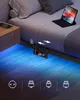 Rám postele VASAGLE 90 x 200 cm s LED osvětlením, portem Náhled obrázku produktu 4