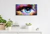 Leinwand Uhr Küche Wohnzimmer Bild 60x30 weibliches Auge Produktbild-Vorschau 3