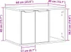 vidaXL Cestino Bianco 60x40x40 cm Materiale a base di legno Anteprima dell’immagine prodotto 12