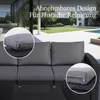 HOMAVO Gartenlounge Set 4-Personen, Inklusive Beistelltisch Produktbild-Vorschau 4