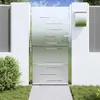 vidaXL Gartentor 85 x 174 cm Edelstahl Silber Abschließbar Produktbild-Vorschau 3