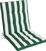 A green and white striped chair cushion is shown against a white background. Produktbild-Vorschau