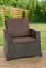 Garten sitzkissen 2er set Braun, Polyrattan-Gartenstuhl Produktbild-Vorschau 7