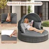 COSTWAY lettino da giardino a isola in polyrattan con Anteprima dell’immagine prodotto 7