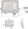 LED reflektor GLARO 10W, bílý, IP65, 1000 lm, neutrální bílá Náhled obrázku produktu