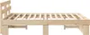 vidaXL Bettrahmen mit Kopfteil Braun 150 x 200 cm Massives Produktbild-Vorschau 6
