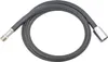 A black braided hose with silver connectors on a white background. Produktbild-Vorschau