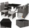 tectake® Rattan Sitzgruppe Bilbao für 4 bis 8 Personen Produktbild-Vorschau 5