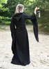 Mittelalter Kleid Isra mit Trompetenärmeln, schwarz - Produktbild-Vorschau 4