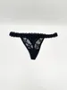 Damen String Tanga transparent Spitze Mesh florales Muster Produktbild-Vorschau 1