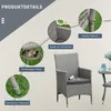 Outsunny 3-tlg. Balkonmöbel Set Sitzgruppe Rattan Gartenset Produktbild-Vorschau 5
