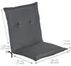 Beautissu Sedia da giardino con schienale basso Loft NL, Anteprima dell’immagine prodotto 3