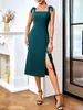 Elegantes, mittellanges Abendkleid für Damen mit eckigem Produktbild-Vorschau 3