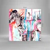 Bilder auf glas - Zebra Tiere Natur bunte - 60x60cm - Produktbild-Vorschau 3