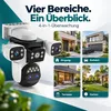 WLAN Kamera außen 4 Linsen – 2–10x Zoom, schwenkbar, Produktbild-Vorschau 3