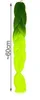 Kunsthaar Ombre Grün / Neonzöpfe W10344 Produktbild-Vorschau 3