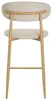 Set aus 2 Barhockern in Beige und Metall mit hellem Produktbild-Vorschau 5