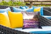 MuchoWow® Outdoor Kissen - Lavendel - Farbe - Vögel - Bäume Produktbild-Vorschau 4