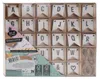 84 lettres en bois en forme de drapeau, non peintes, pour Voir les images du produit 3