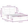 CLORIS Bettgestell mit Kopfteil Schwarz 120x200 cm Stoff Produktbild-Vorschau 12