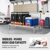 A garage or storage area with a car, shelving, and various storage containers on a dunnage rack. Produktbild-Vorschau