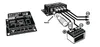 Diagram showing the installation of a battery guard module with a car battery and fuse. Produktbild-Vorschau