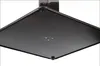 A close-up, low-angle view of the underside of a black table leg or base, with a white background. Anteprima dell’immagine prodotto