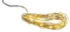 A coiled string of silver LED lights on a white background. Produktbild-Vorschau
