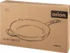 The image shows the cardboard packaging of a frying pan. The packaging features a line drawing of the frying pan, the brand logo, and some icons indicating product features. Produktbild-Vorschau