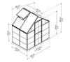 Diagram of a greenhouse with dimensions indicated. Podgląd zdjęcia produktu