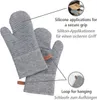 WENKO Topfhandschuhe Mod. Ada Stripes Grau, Silikonstreifen Produktbild-Vorschau 2