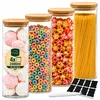 Vorratsdose Glas 2400 ml 4er-Set mit Bambusdeckel – Produktbild-Vorschau 1