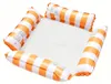 Aufblasbarer Wassersessel 4-Tuben Design Orange gestreift Produktbild-Vorschau 1