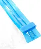 A close-up view of a blue plastic vacuum seal bag with a blue plastic slider and a pump mechanism. Náhled obrázku produktu
