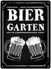 Biergarten Metallschild XL in 21x28 cm mit zwei Bierkrügen Produktbild-Vorschau 1