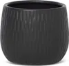 Donica dekoracyjna czarna 14x14x12 cm z glinki ceramicznej Podgląd zdjęcia produktu 1