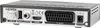 The back panel of a satellite receiver with various ports and labels. Voir les images du produit