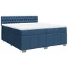 Boxspringbett mit Matratze Blau 200x200 cm Stoff Produktbild-Vorschau 1