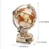 A 3D wooden globe model with gears and measurement markings. Anteprima dell’immagine prodotto