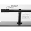 Close-up of a black curtain rod showing mounting details. Produktbild-Vorschau