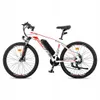 A white electric mountain bike with red accents is shown against a white background. Produktbild-Vorschau
