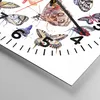 Wanduhr - Quadrat - Glasuhr - Schmetterlinge Illustration Produktbild-Vorschau 5