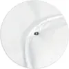 A close-up view of a white fabric with a metal grommet. Voir les images du produit
