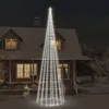 vidaXL Choinka LED na maszt zimna biel 1134 diody LED 800 Podgląd zdjęcia produktu 2