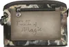 A close-up view of a crossbody bag with a decorative pattern and text. Podgląd zdjęcia produktu