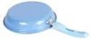 The back of a light blue frying pan with a light blue handle is shown against a white background. Náhled obrázku produktu