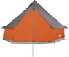 vidaXL Tipi-Familienzelt 6 Personen Grau und Orange Produktbild-Vorschau 5