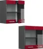 Skleněná kuchyňská skříňka Vicco R-Line Červená vysoký lesk Náhled obrázku produktu 5