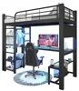 90x200 cm Hochbett mit LED, Schreibtisch, Ablagen, Produktbild-Vorschau 8